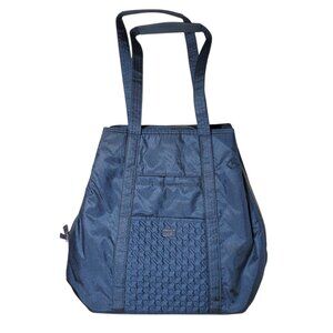 lug Navy Quilted-Accent Shoulder Tote